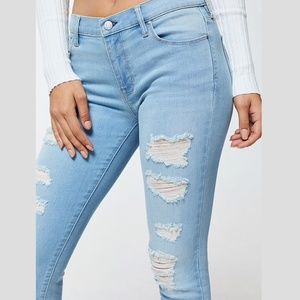 PacSun Light Wash Distressed Jeggings Skinny Jeans